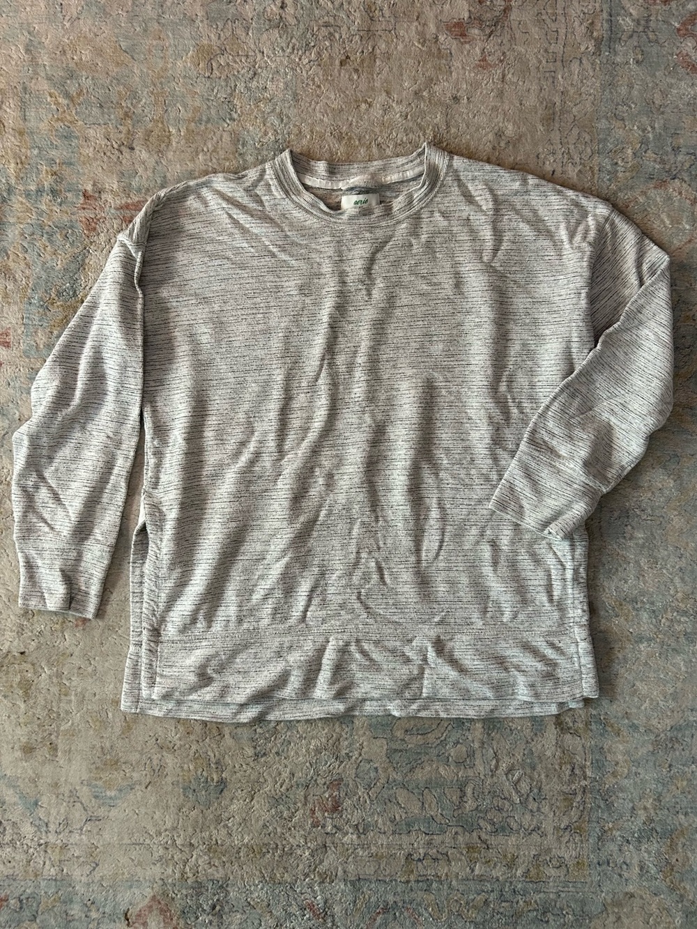 aerie Women's Heather Light Gray Crewneck Pullover Sweatshirt